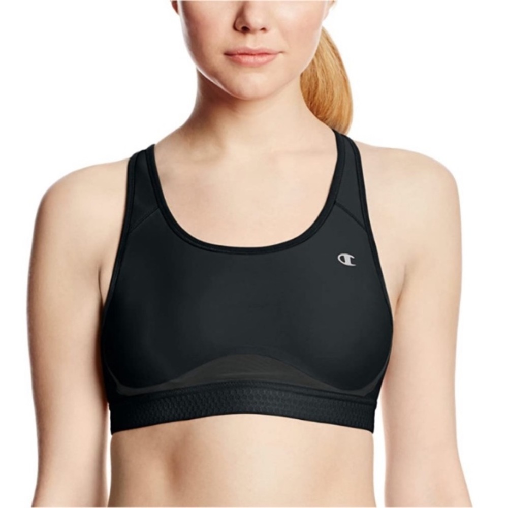 Champion Adjustable Racerback Athletic Vapor Black Marathon Sports Bra